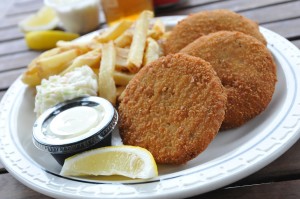 Crab Cakes and Chips
